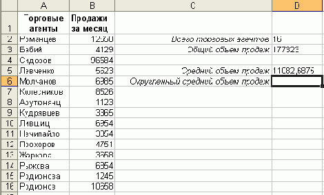 Практическая работа с таблицами Excel
