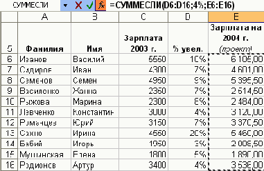 Практическая работа с таблицами Excel
