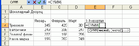 Электронные таблицы Excel