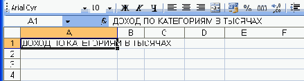 Электронные таблицы Excel