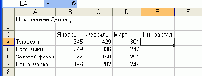 Электронные таблицы Excel