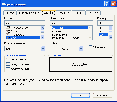Электронные таблицы Excel