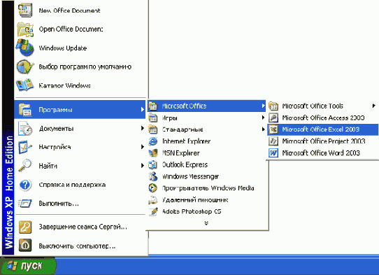 Электронные таблицы Excel