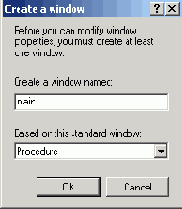   Create a window