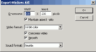   Export Windows AVI