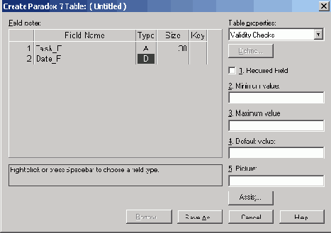    Create Table